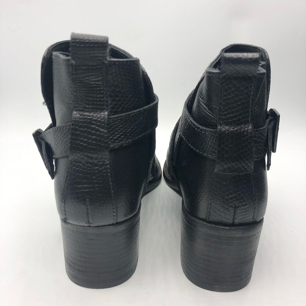 Free People Women's Back Loop Ankle Leather Booties Black EU 38 / US 8 - Picture 3 of 8